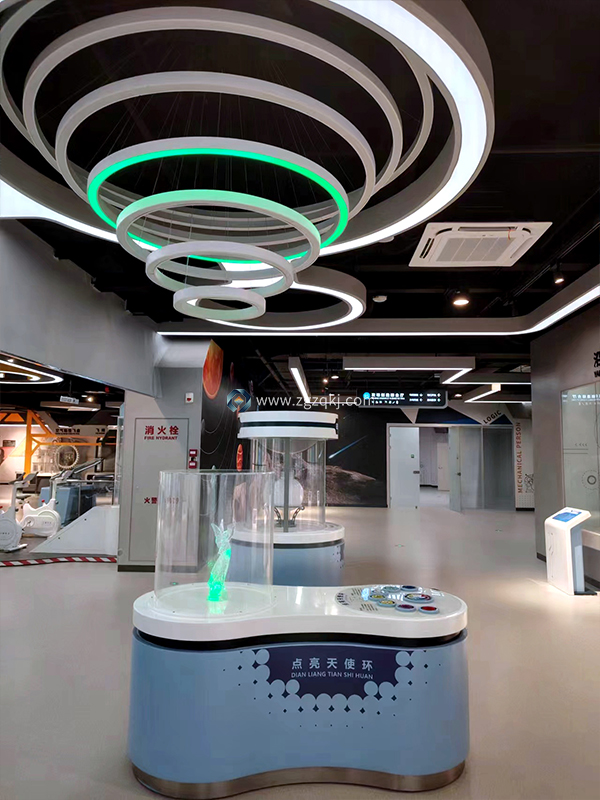 為什么只是通過身體接觸一些觸摸按鍵，就能點亮天使環(huán)呢？科技探索-電磁奧秘，科普互動裝置展品：點亮天使環(huán)